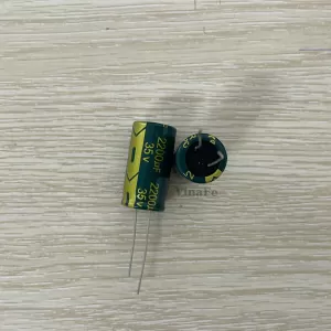 Tụ Hóa 2200uF 35V 13*25mm Vàng Xanh